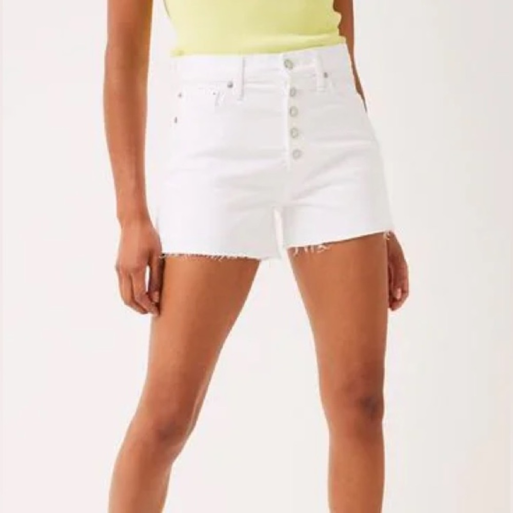 GAP White High Rise Denim Shorts